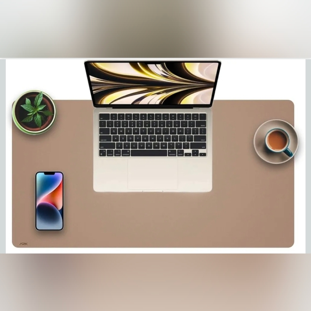 ARK Vegan Leather Desk Mat Waterproof Desk Pad Protector